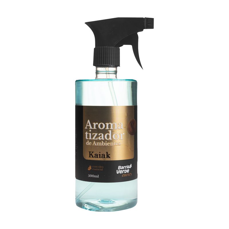 Frasco com gatilho de 500 ml do Aromatizante de Ambiente Barriga Verde, fragrância Kaiak